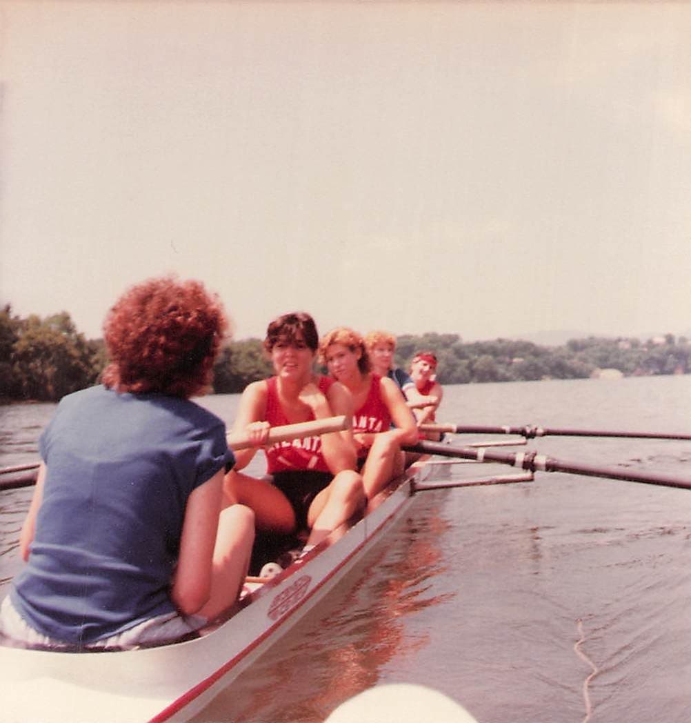 A crew on the Tennessee, shot from the launch.