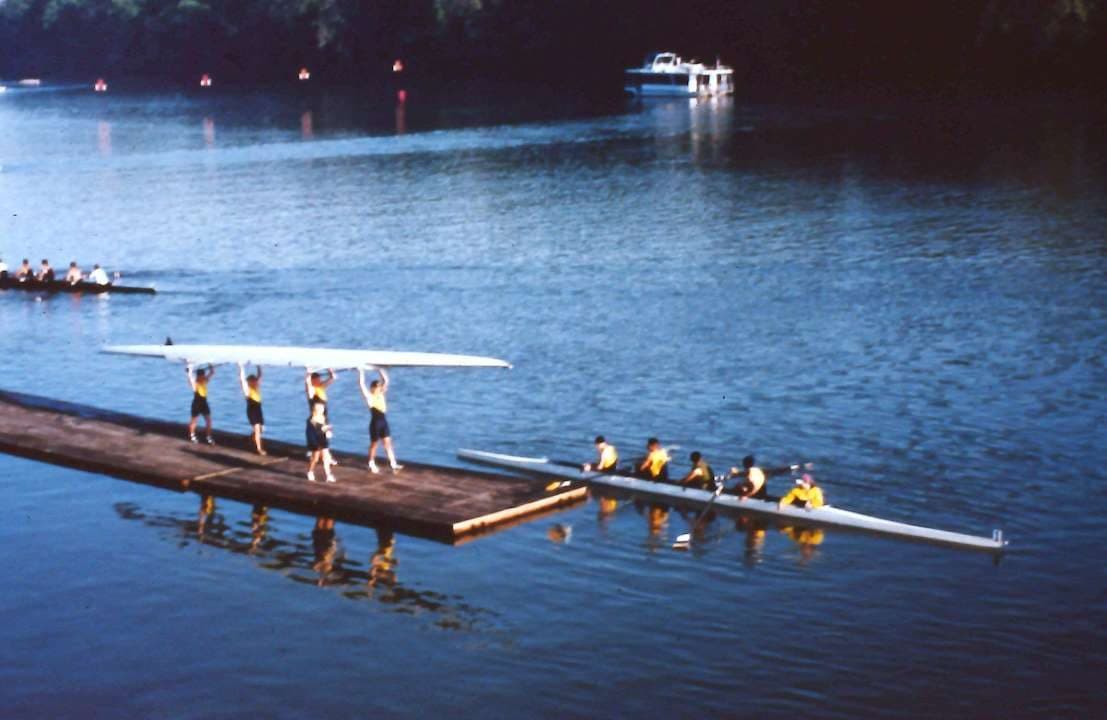 Walking an eight onto the dock.